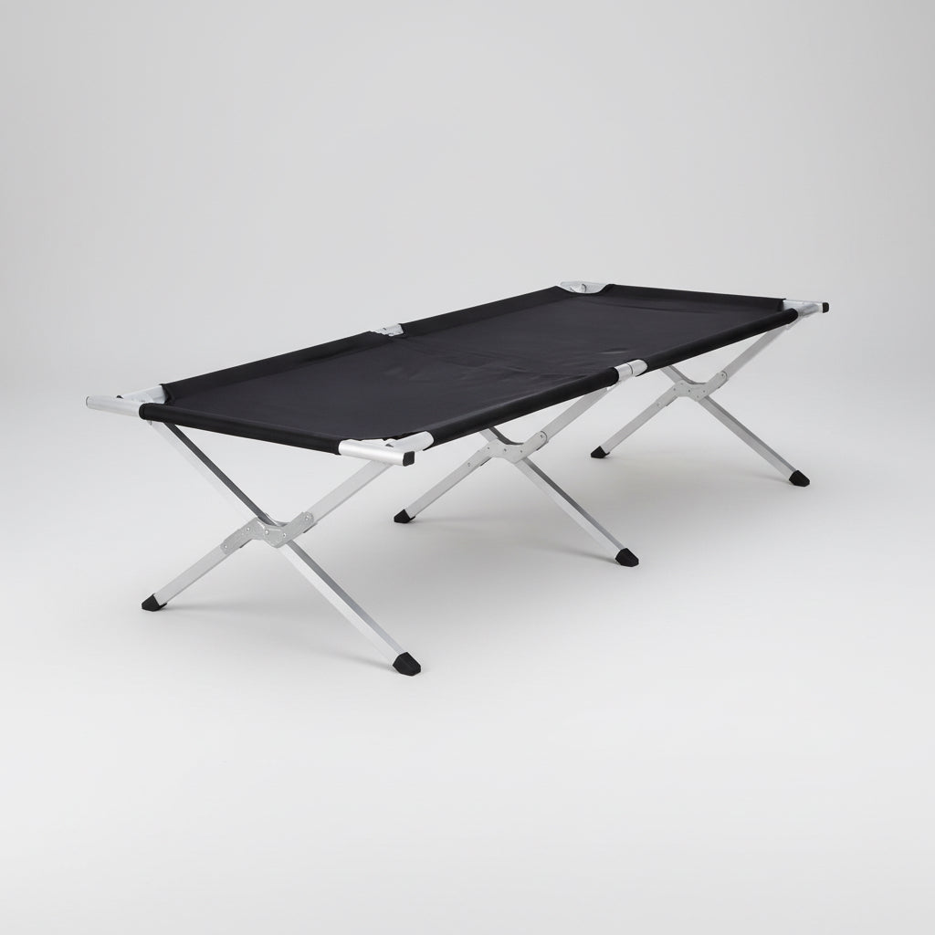 Catre De Aluminio Plegable Calidad Superior Camping Negro