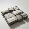 Set Organizador Valija Viaje Almacenamiento Equipaje Premium Gris