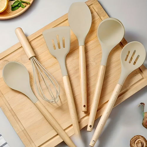 Juego Kit De Menage 12 Piezas Utensilios De Cocina Silicona