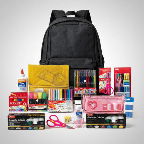 Set Escolar Completo Con Mochila Útiles Escolares Niña