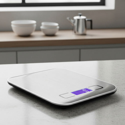 Balanza Cocina Digital Precisión Repostería 1g A 10kg Plateado 10 Kg