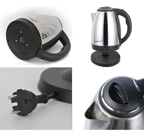 Jarra Electrica Acero Inoxidable 2 Litros Plateado