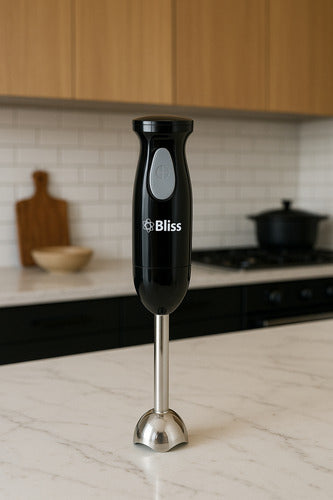 Mixer Procesadora Acero Inoxidable Eléctrica De Mano Negro