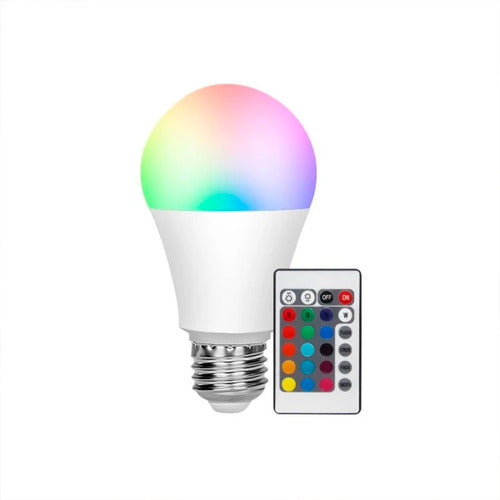 Lampara Bombilla 7w Colores Rgb Rgb