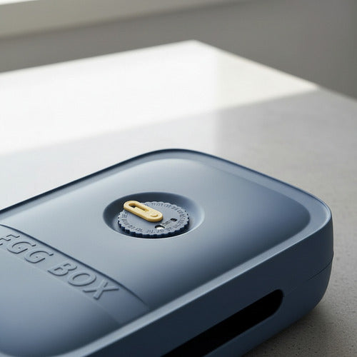 Huevera Caja Organizadora Huevos Aiplable 18 Unidades Azul Marino