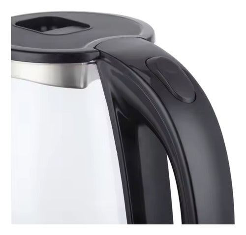 Jarra Electrica De Vidrio 2l Color Negro Negro