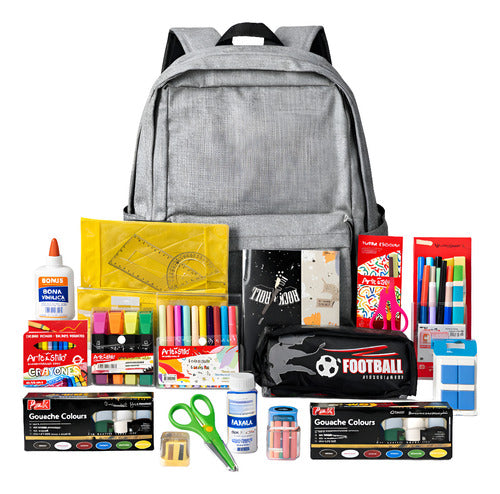 Set Escolar Completo Con Mochila Útiles Escolares Cuadernola