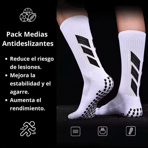 Pack Medias Antideslizantes Futbol Profesionales X6