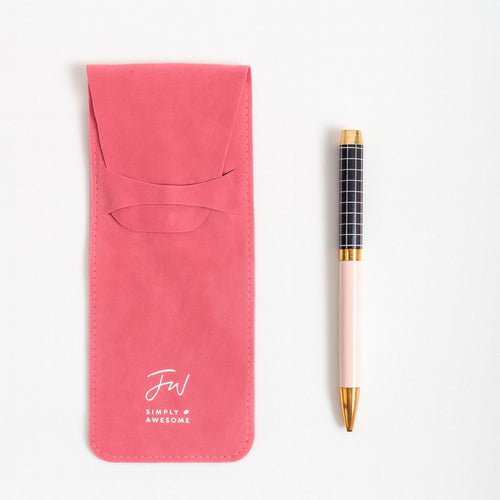 Set Bolígrafo Lapicera + Estuche Fw Classic Tinta Azul X2 Dorado Azul