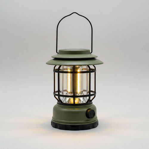 Farol Solar Recargable Camping Jardin Led Verde