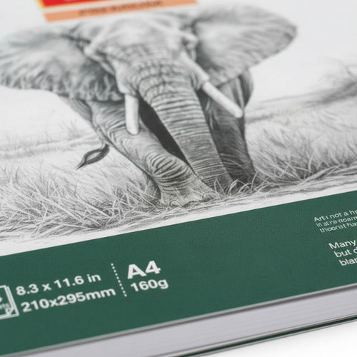 Block Hojas De Dibujo A4 160 Gramaje X24 Papel Blanco Blanco Lisa