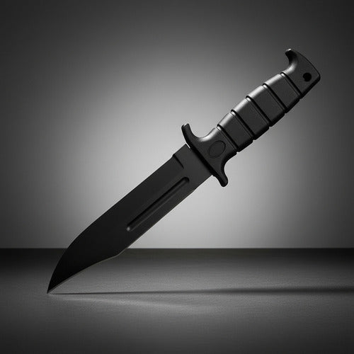 Cuchillo Camping Caza 30 Cm Con Estuche Premium Negro