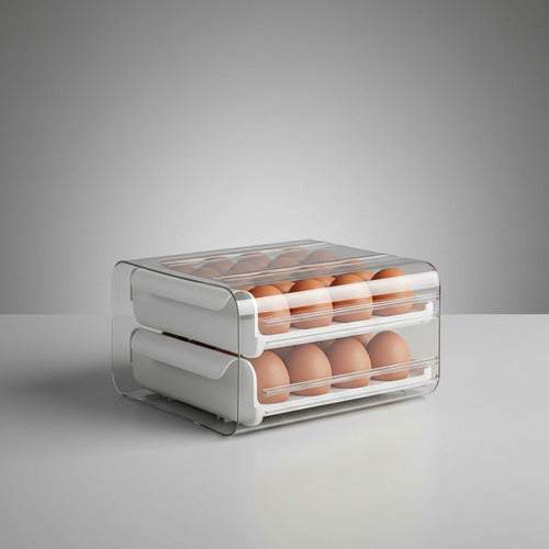 Huevera Organizadora 32 Unidades Apilables Blanco