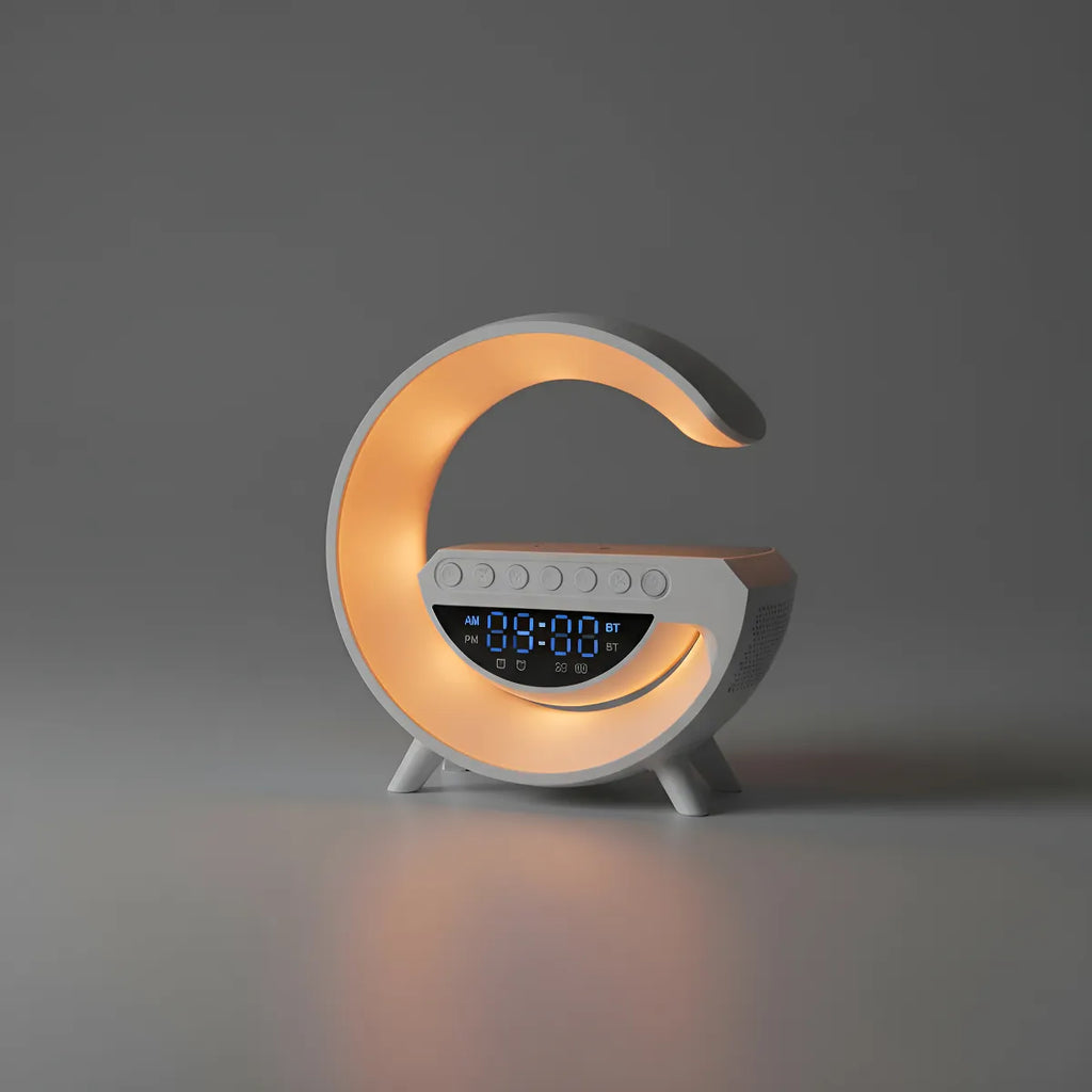 Parlante Cargador Led Con Ruido Blanco Fm Bt Blanco