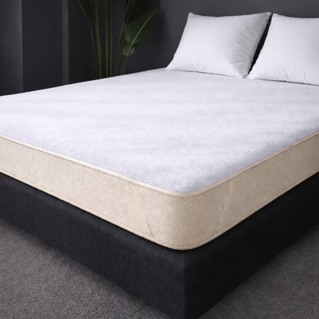 Cubre Colchón Protector Blanco Para cama Queen 160x200