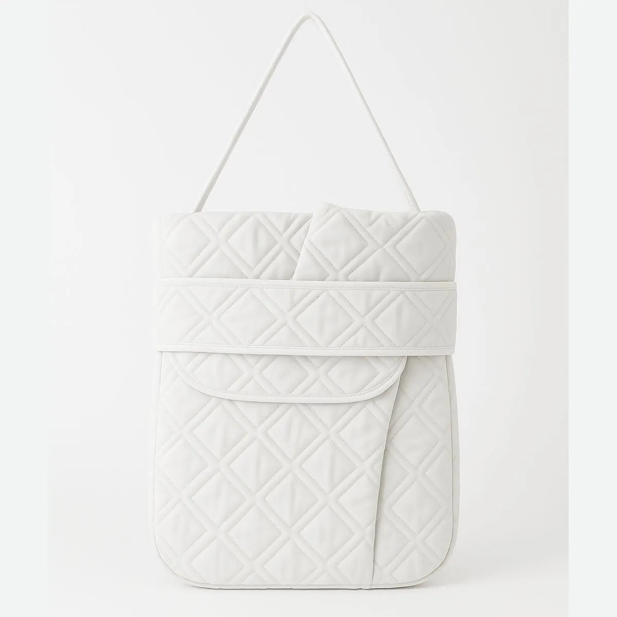 Cubrecama Colcha De 2 Plazas Blanco + 2 Fundas Almohada + Bolsón Blanco Lisa