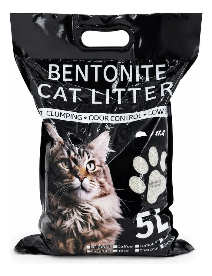 Piedras Sanitarias Para Gatos Bentonita Aglomerante Lemon 5l