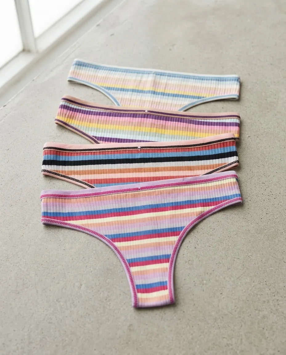 Pack X4 Colaless Algodón Morley Tanga Bombacha Suave Cómoda