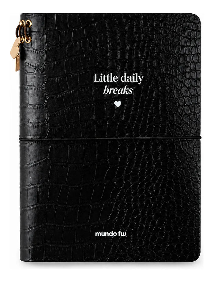 Estuche Journal De Cuero Con 3 Cuadernos Estudio Mundo Fw