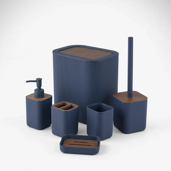 Set Accesorios Para Baño AZUL 6 Piezas