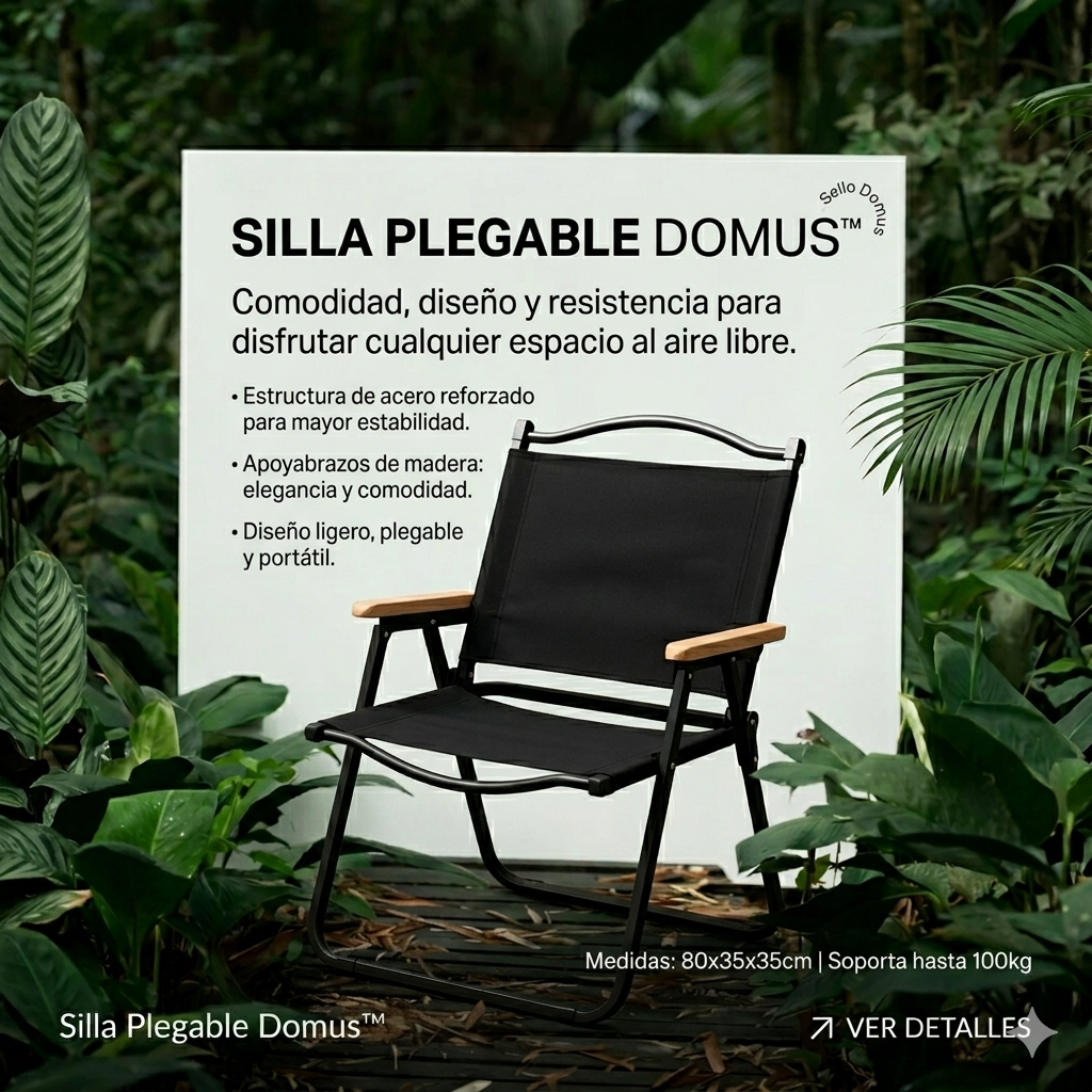 Silla Plegable Domus™ Negra