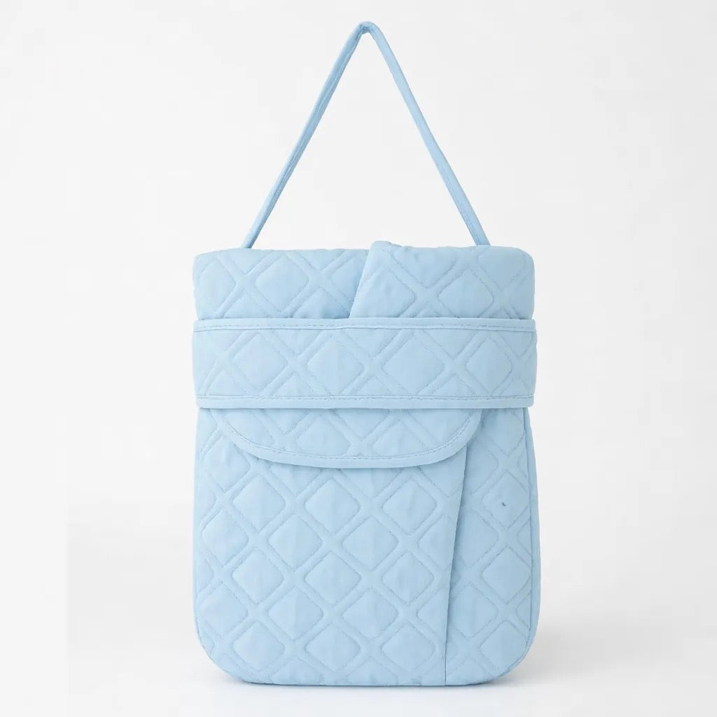 Cubrecama Colcha De 2 Plazas Azul + 2 Fundas Almohada + Bolsón