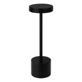 Black cylindrical stool on a white background