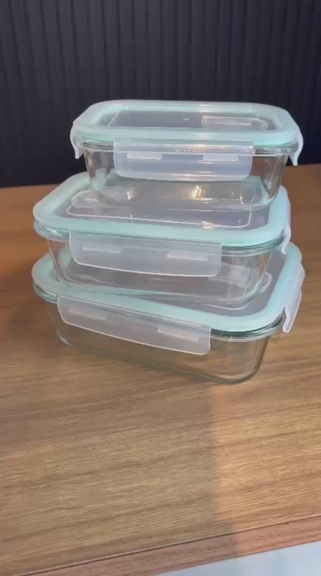 Recipiente Set Hermético de Vidrio